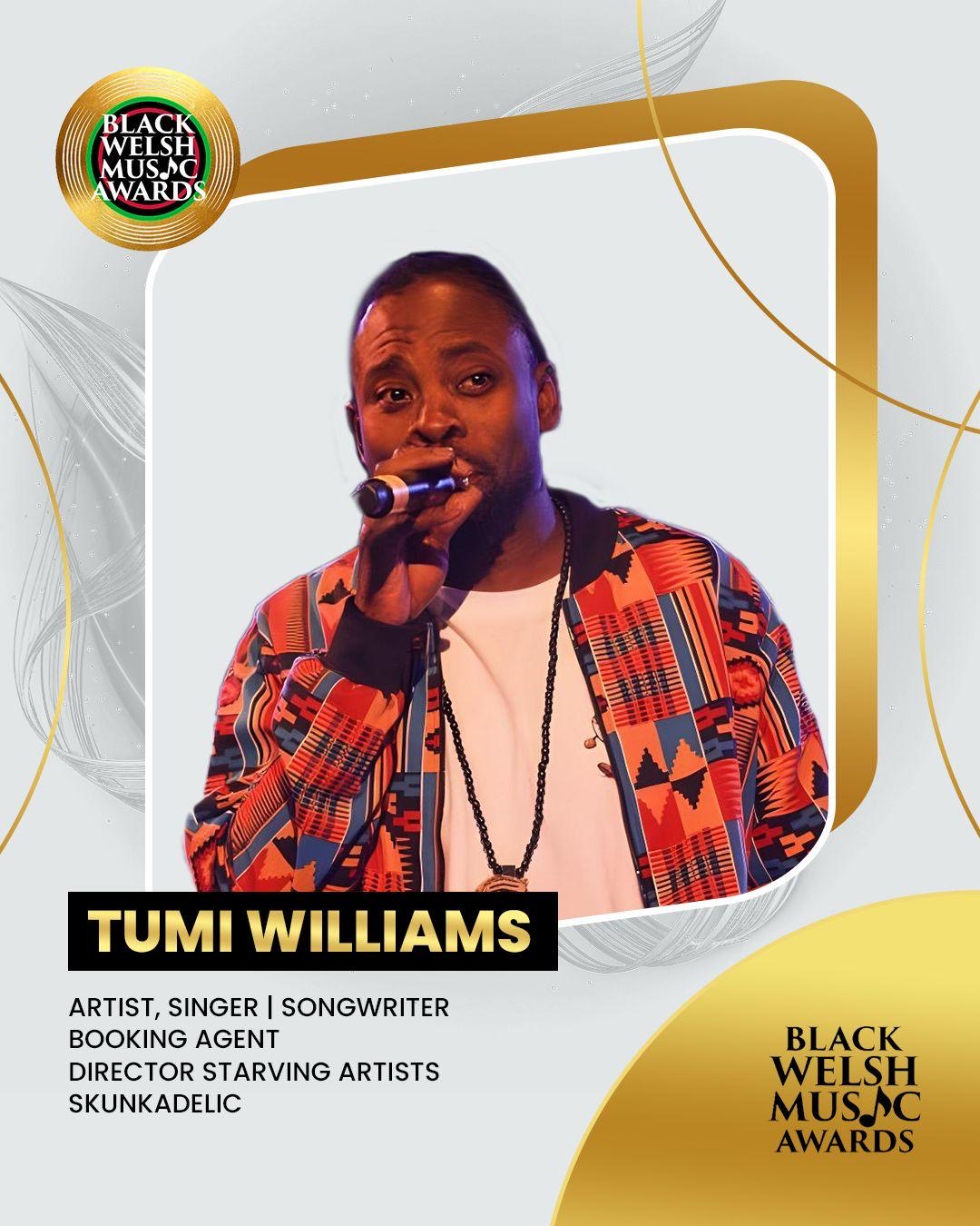 Tumi Williams Black Welsh Music Awards Advisory Member